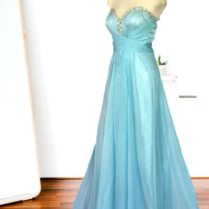 DANCING QUEEN Strapless Long Dress Sweetheart Crystals Off Shoulder  Various